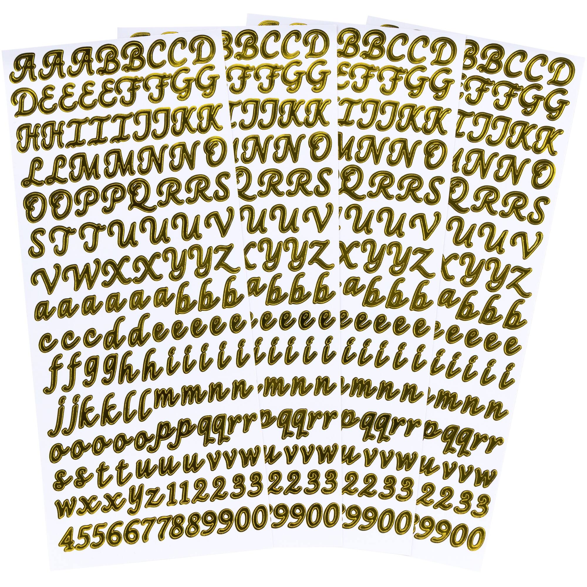 Sticko® Gold Foil Script Alphabet Stickers